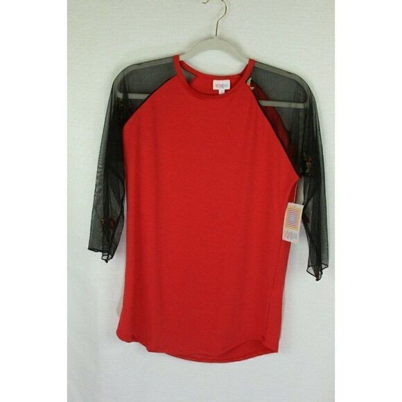 Lularoe Top Embroidered Lace Stretch NEW Womens Small - Picture 3 of 7